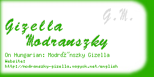 gizella modranszky business card